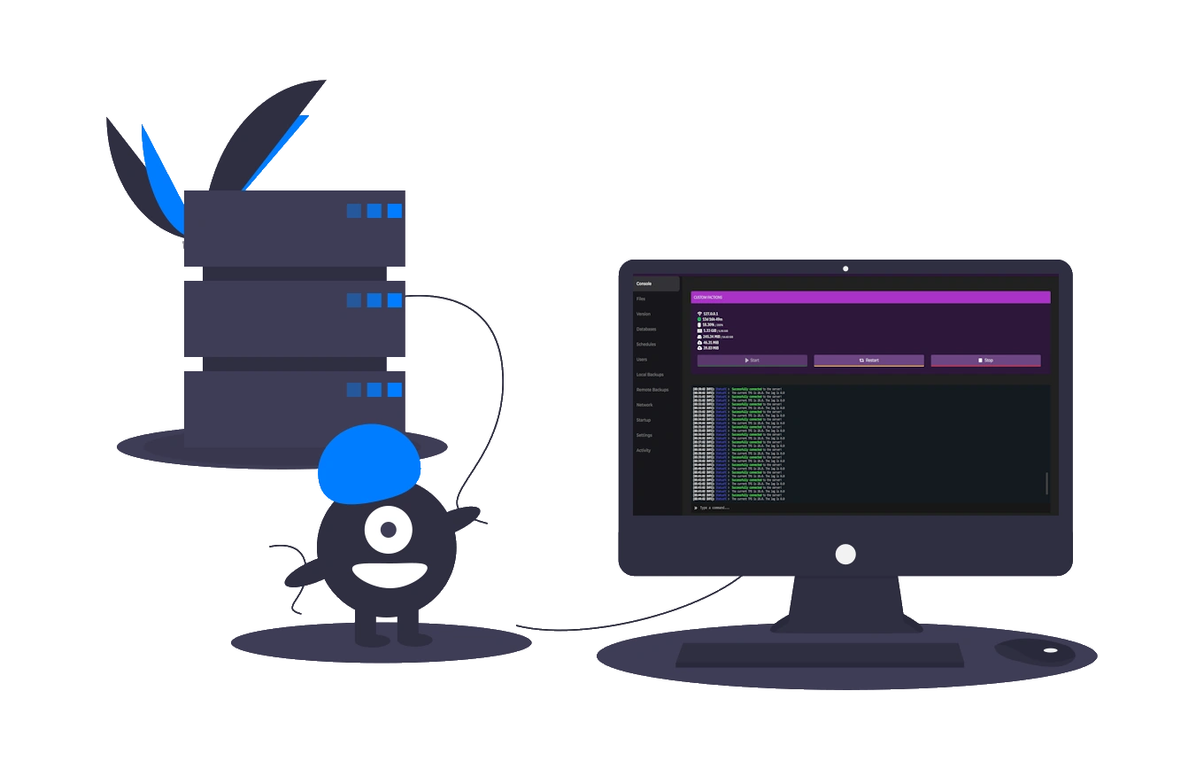 An image illustrating StatusMC monitoring your Minecraft server's performance